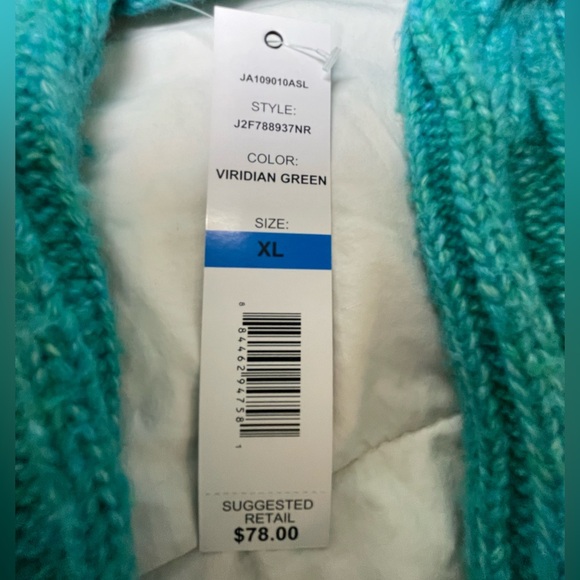 NWT Joseph A. Turquoise Ribbed Turtleneck Sweater Size XL - Picture 8 of 12